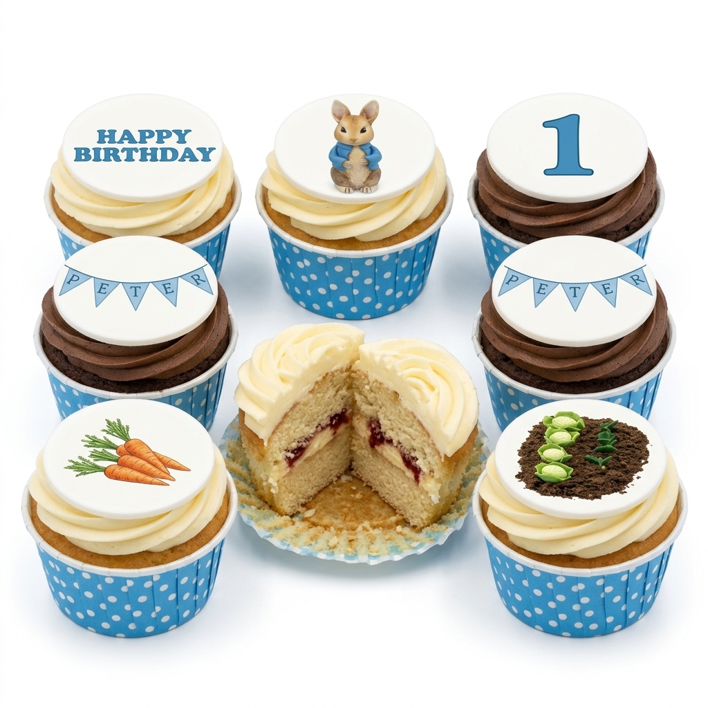 Peter Rabbit Birthday Cupcakes