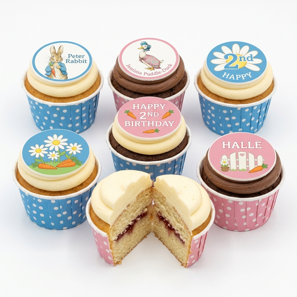 Peter Rabbit & Friends Birthday Cupcakes | Custom Age & Name
