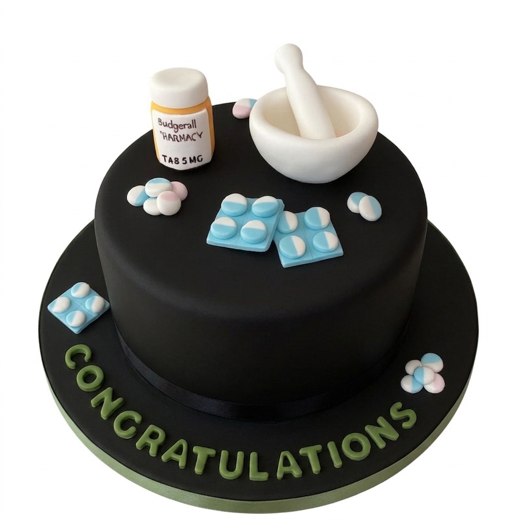 Pharmacy Theme Celebration Cake
