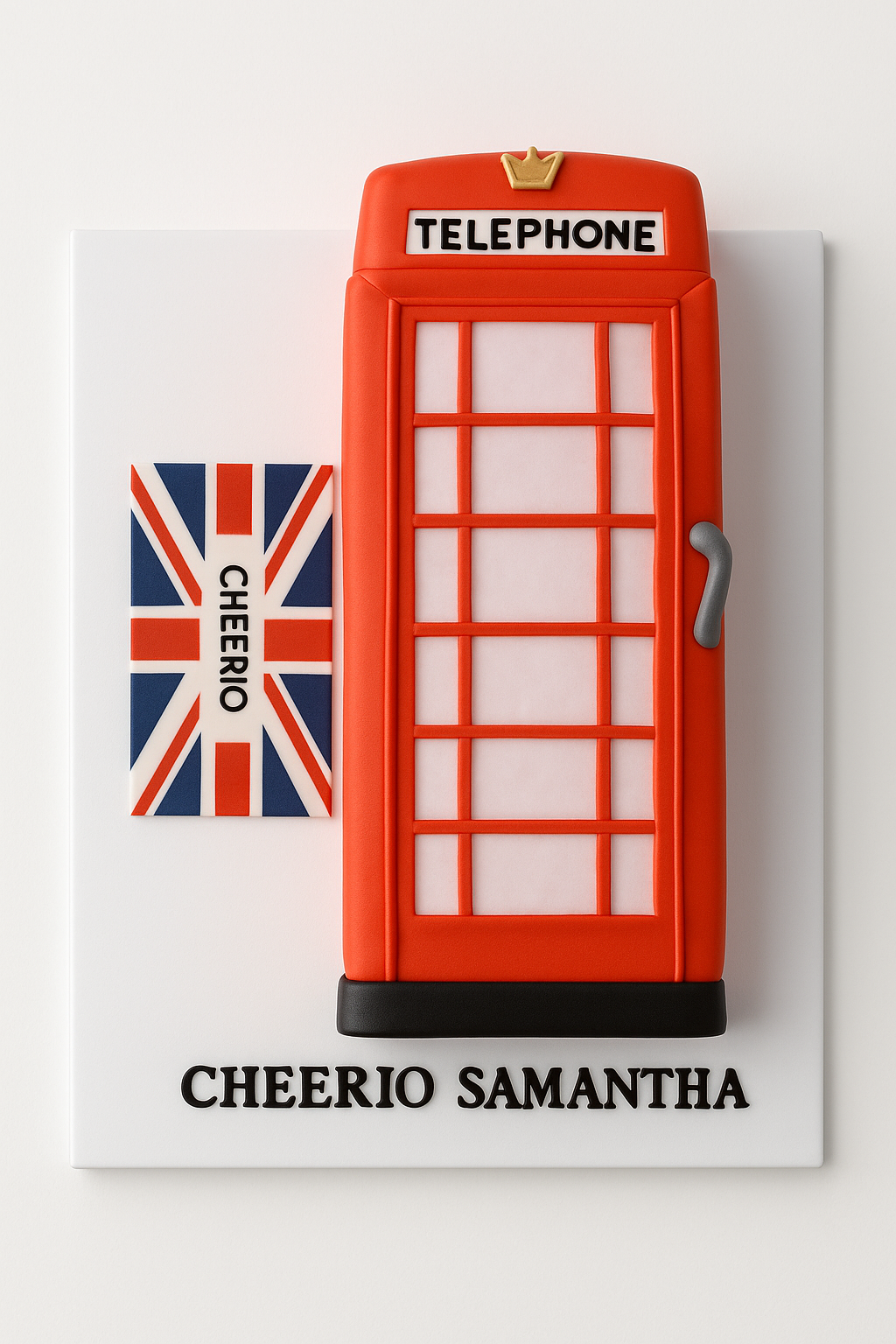 Phone booth cake