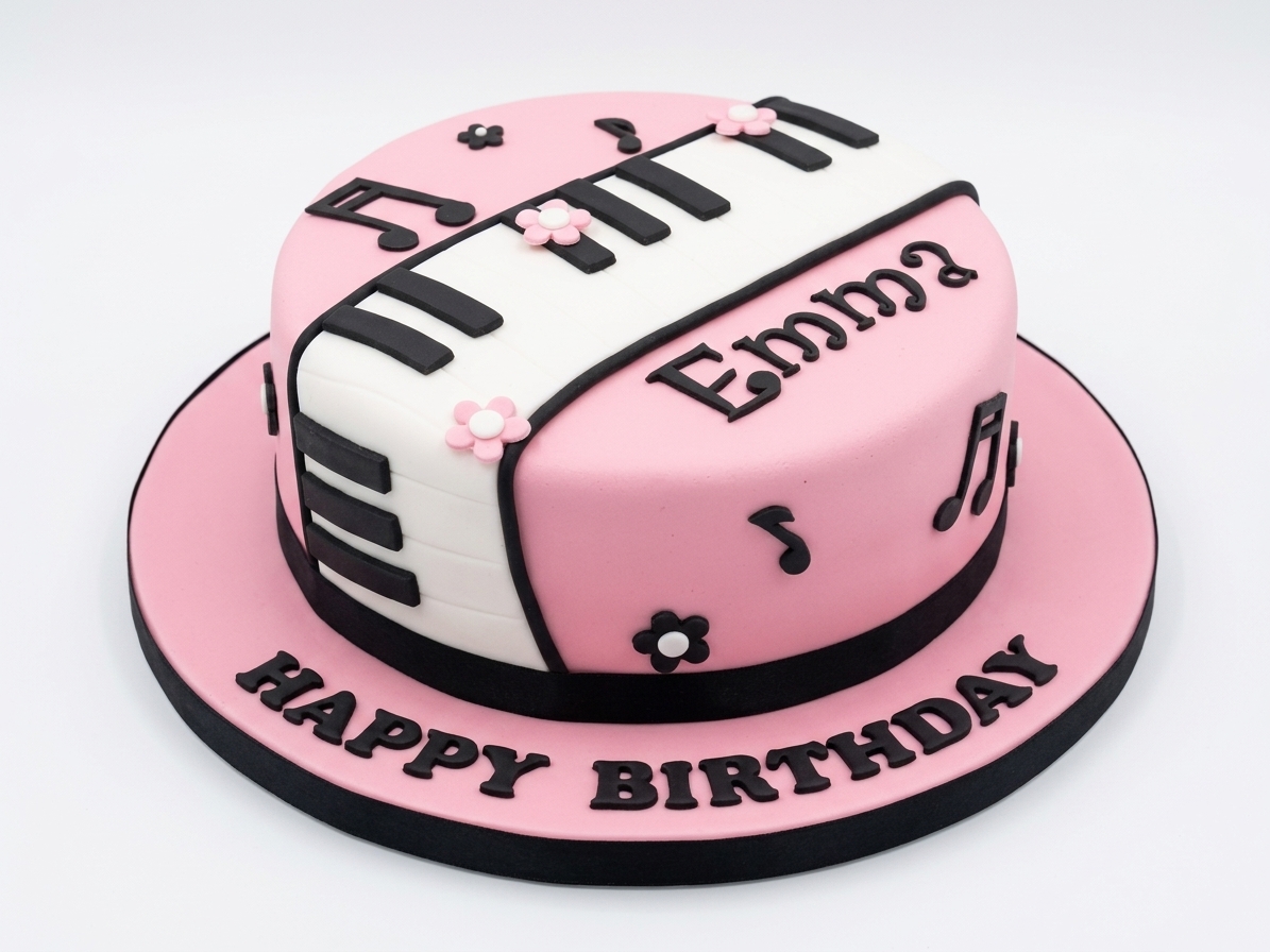 Piano Keyboard Birthday Cake