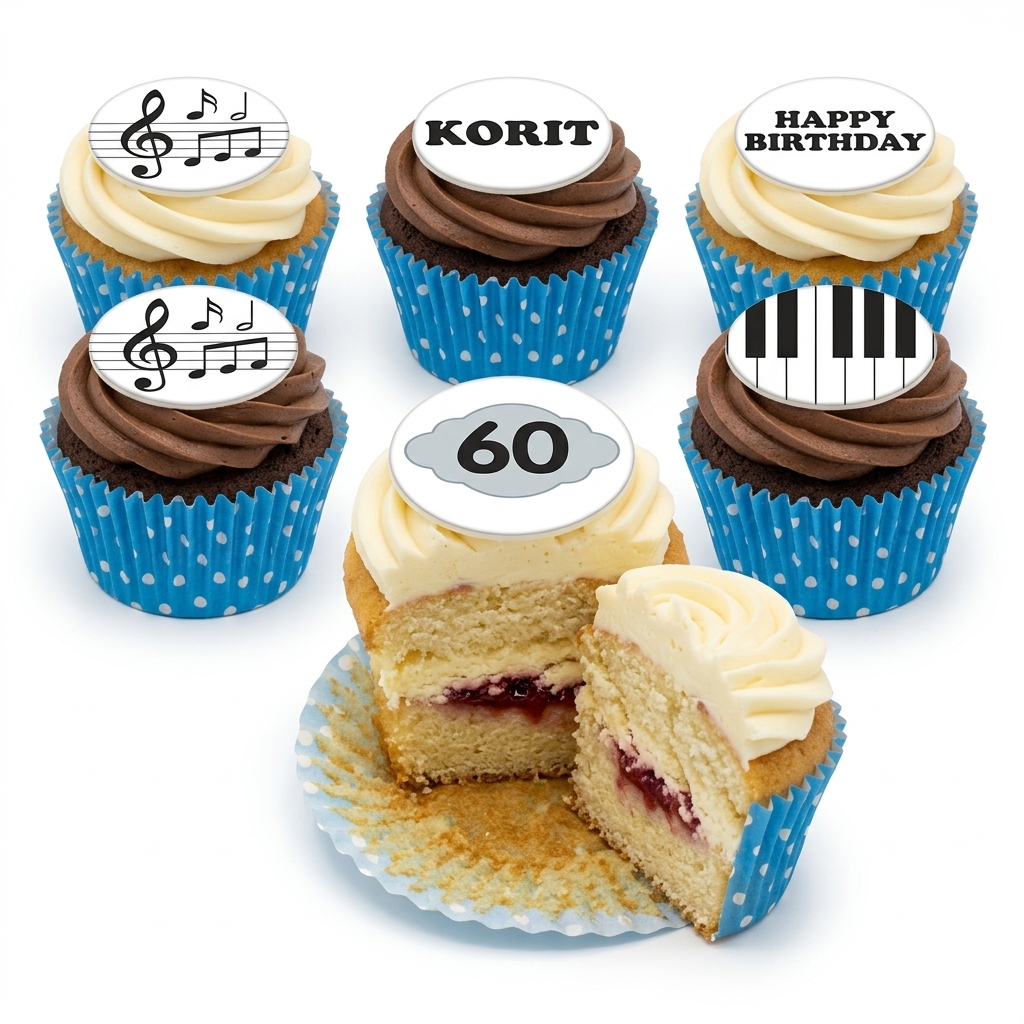 Music Theme Birthday Cupcakes