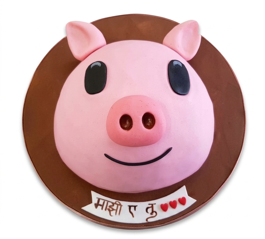 Cute Piggy Birthday Cake