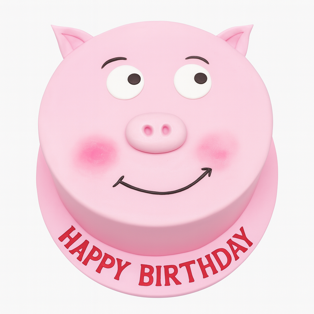 Pig face Shape Birthday Cake