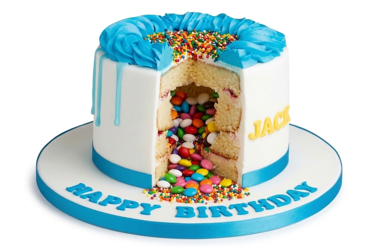 Piñata Surprise Birthday Cake