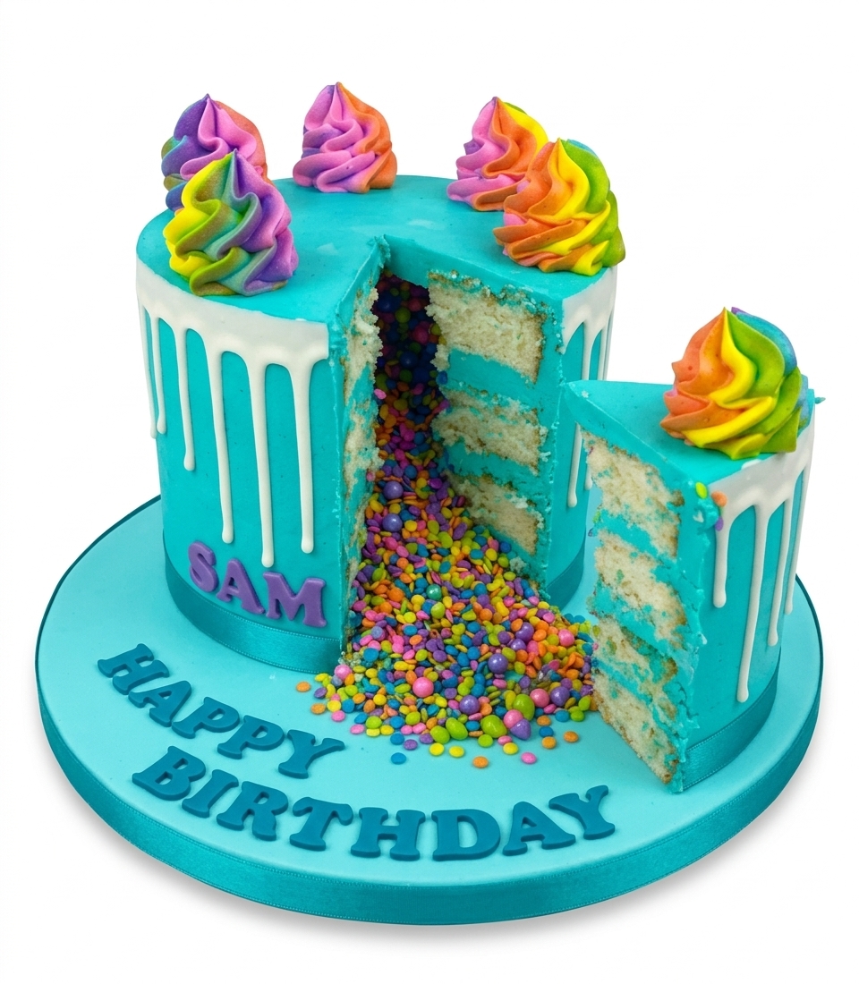 Piñata Surprise Birthday Cake