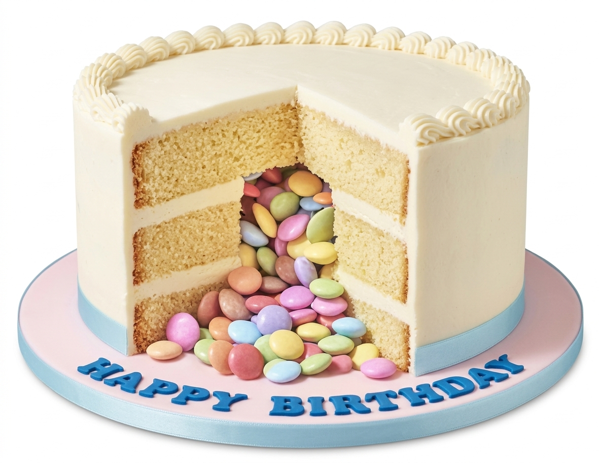 Piñata Birthday Cake with Sweets