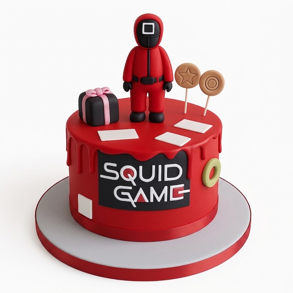 Squid Game Themed Birthday Cake