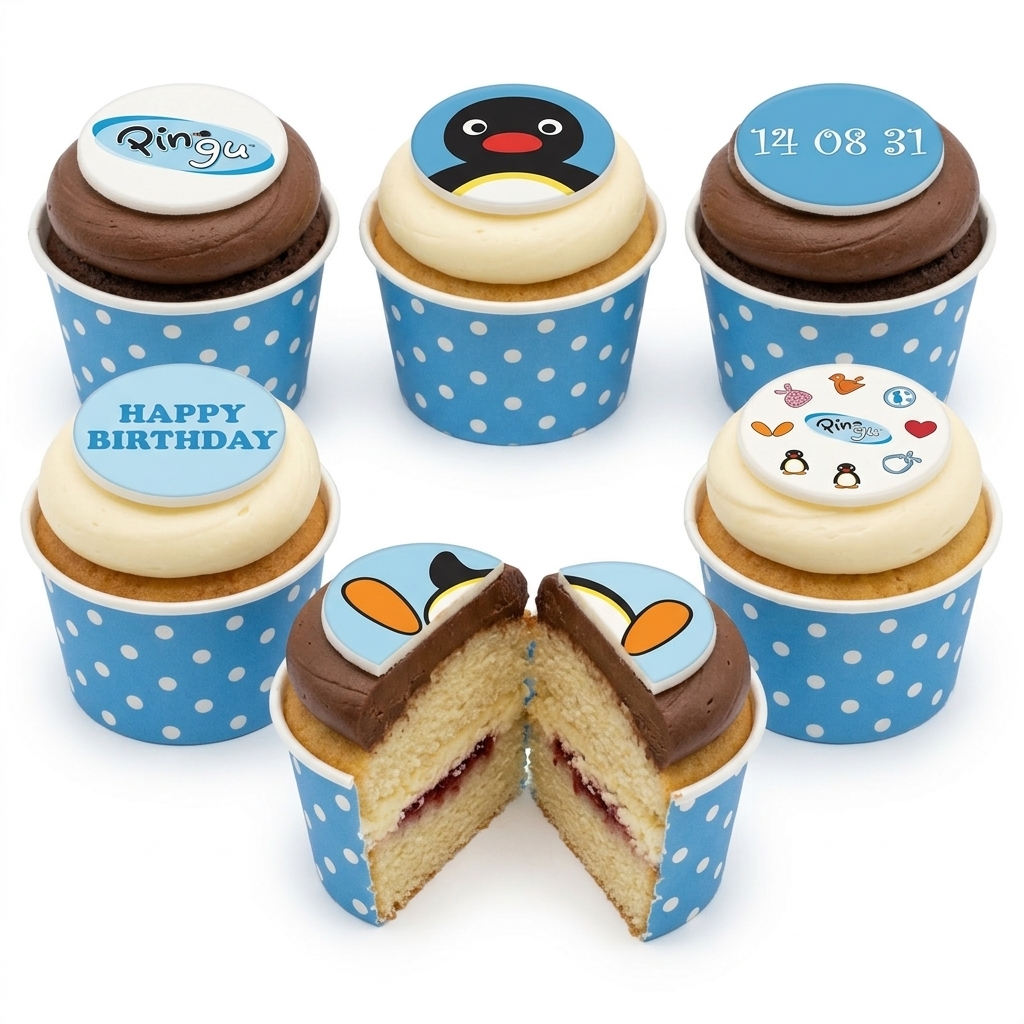 Pingu Birthday Cupcakes for Kids
