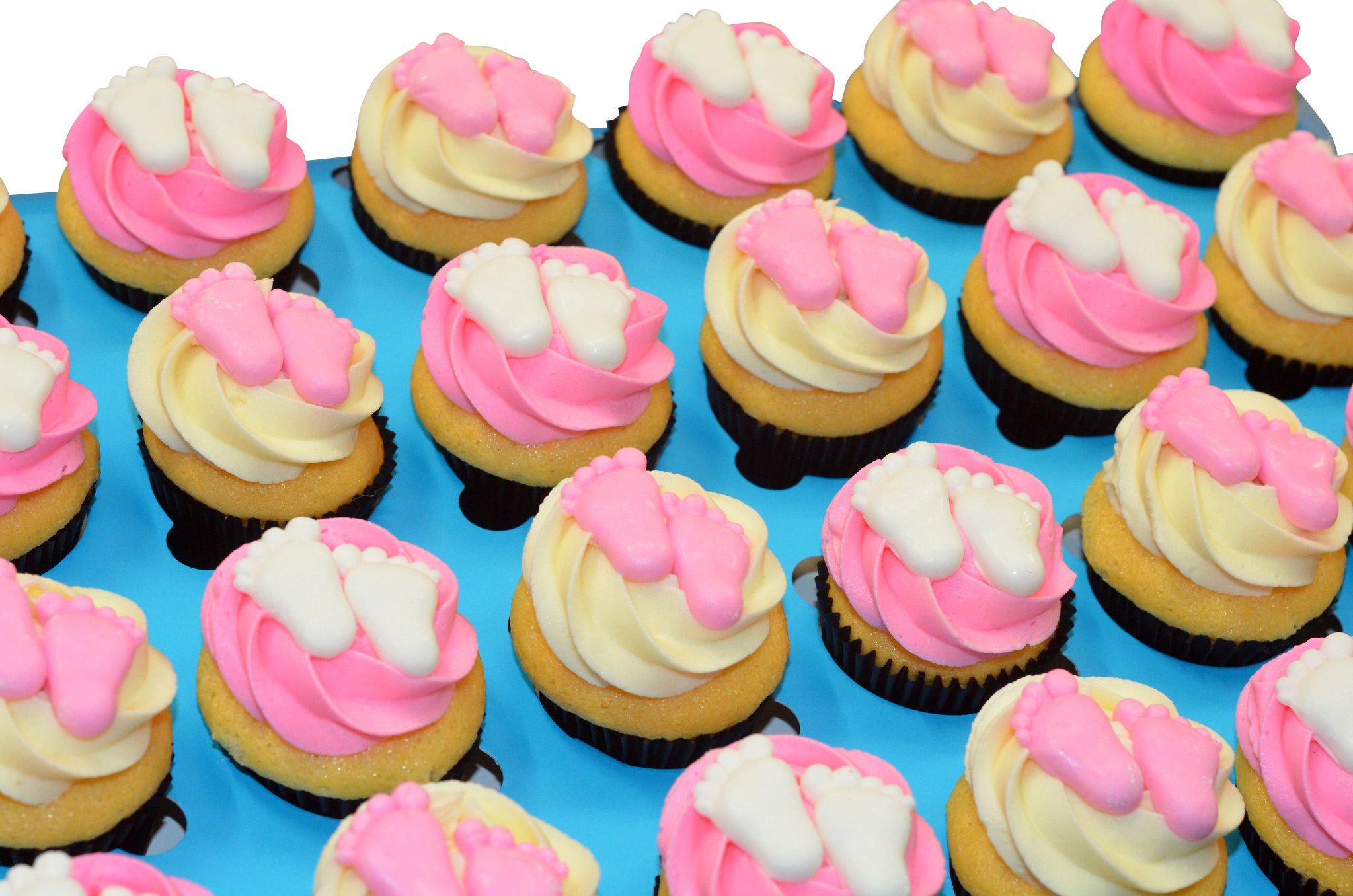 Pink Baby Shower Cupcakes - Pack of 6