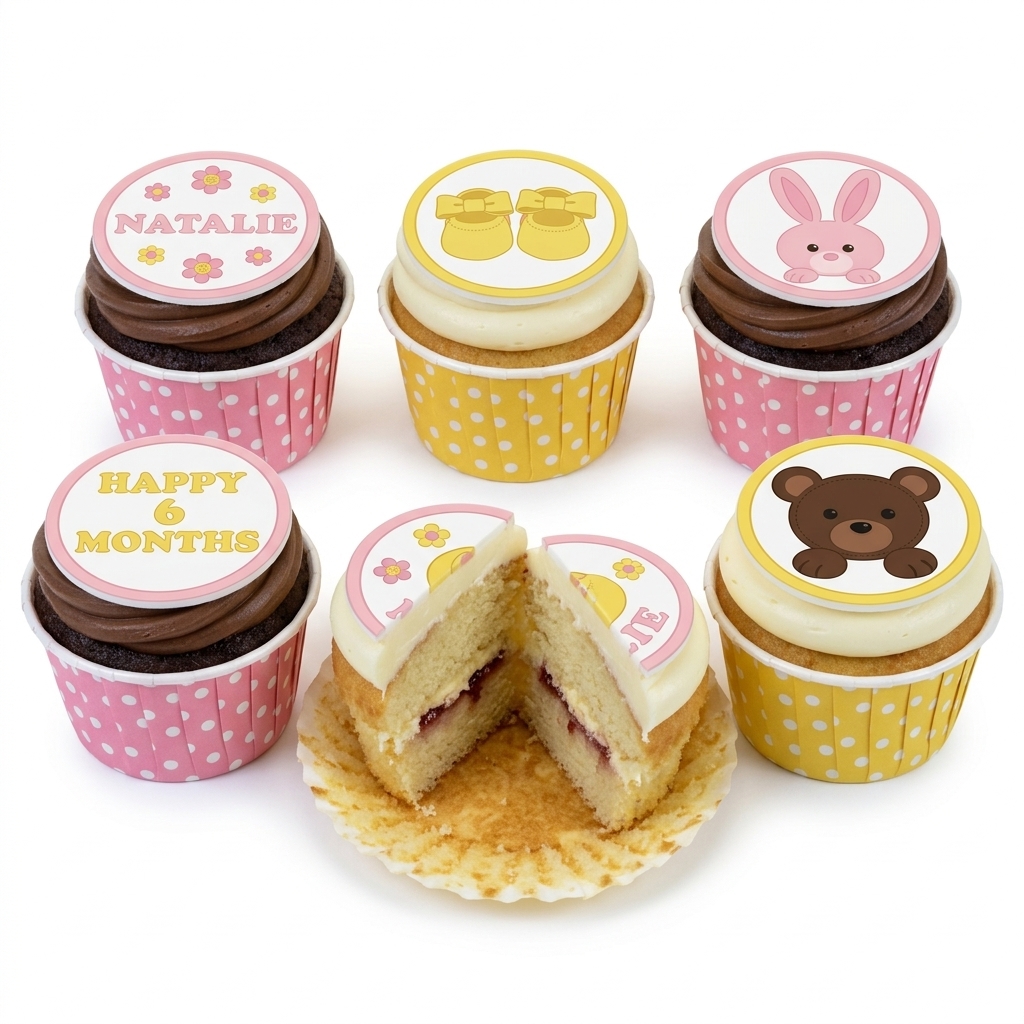 Baby Shower Animal & Bootie Cupcakes