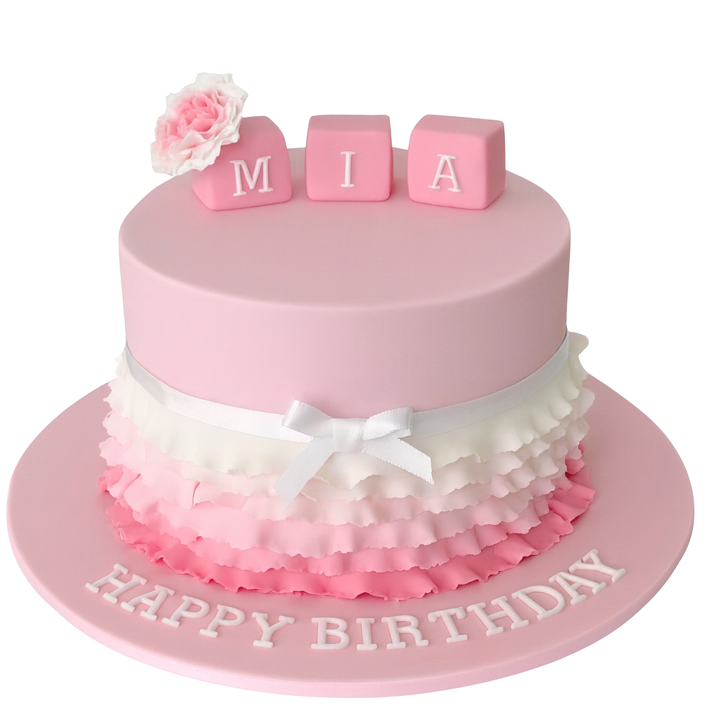 Pink Birthday Cake for Girls