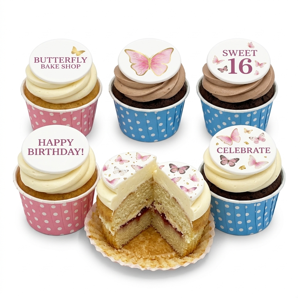 Butterfly Birthday Cupcakes for Her