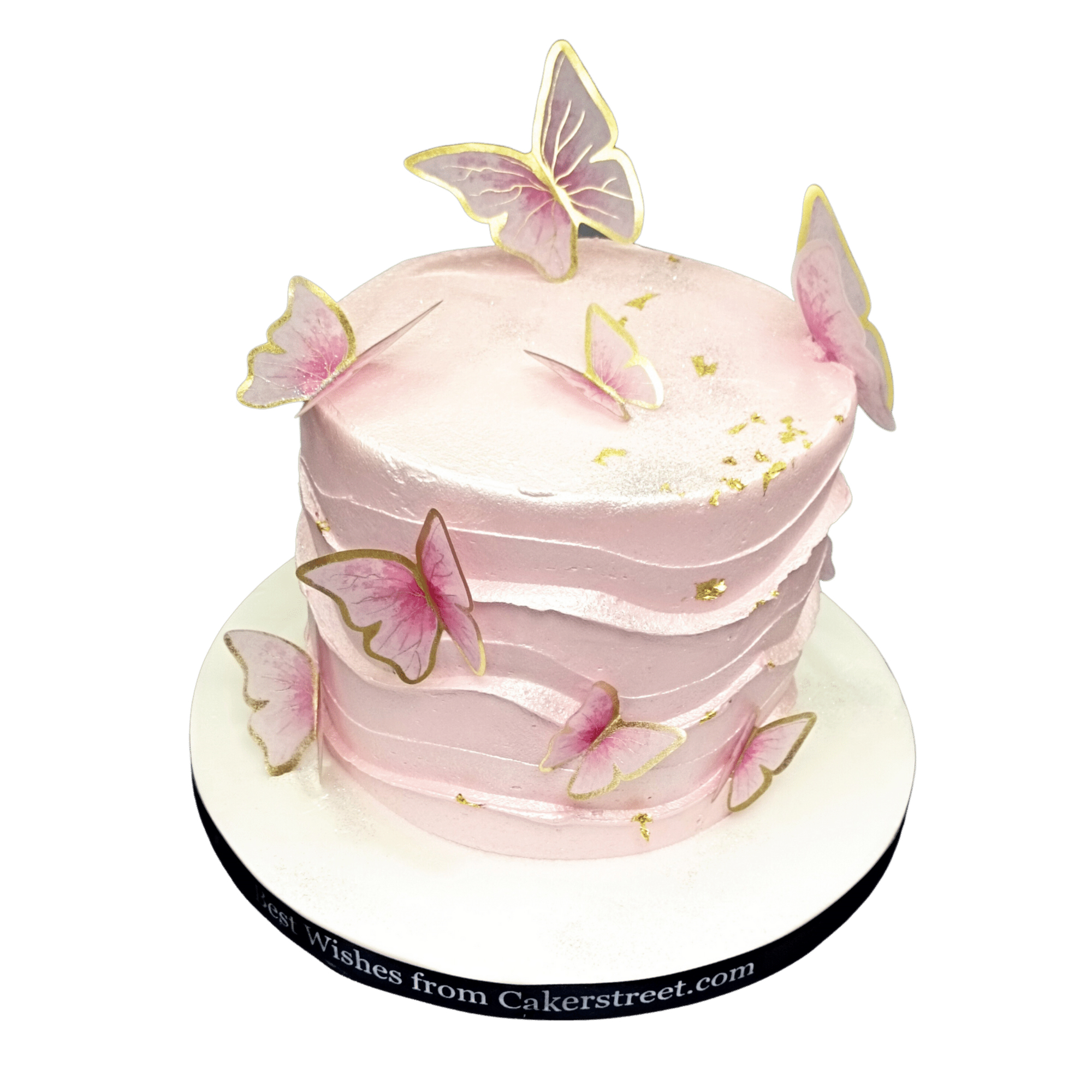 Pink Butterfly Buttercream Birthday Cake