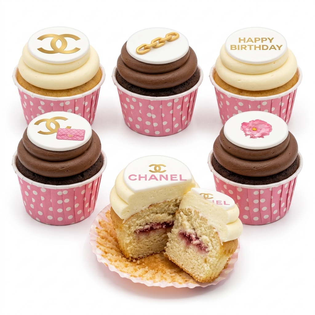 Chanel Inspired Birthday Cupcakes for Her