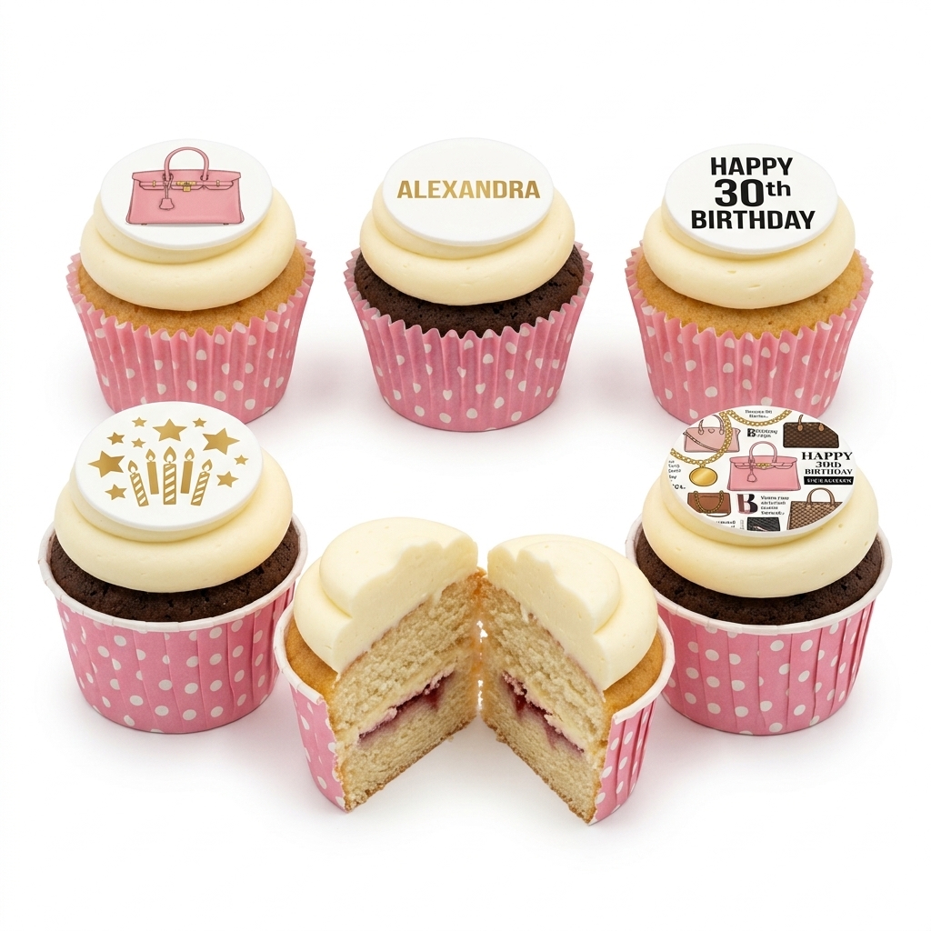 Designer Handbag Birthday Cupcakes for Her
