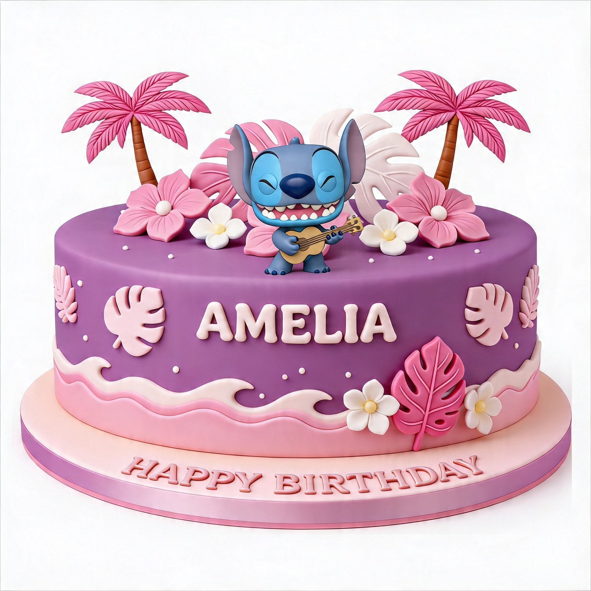 Lilo & Stitch Tropical Birthday Cake