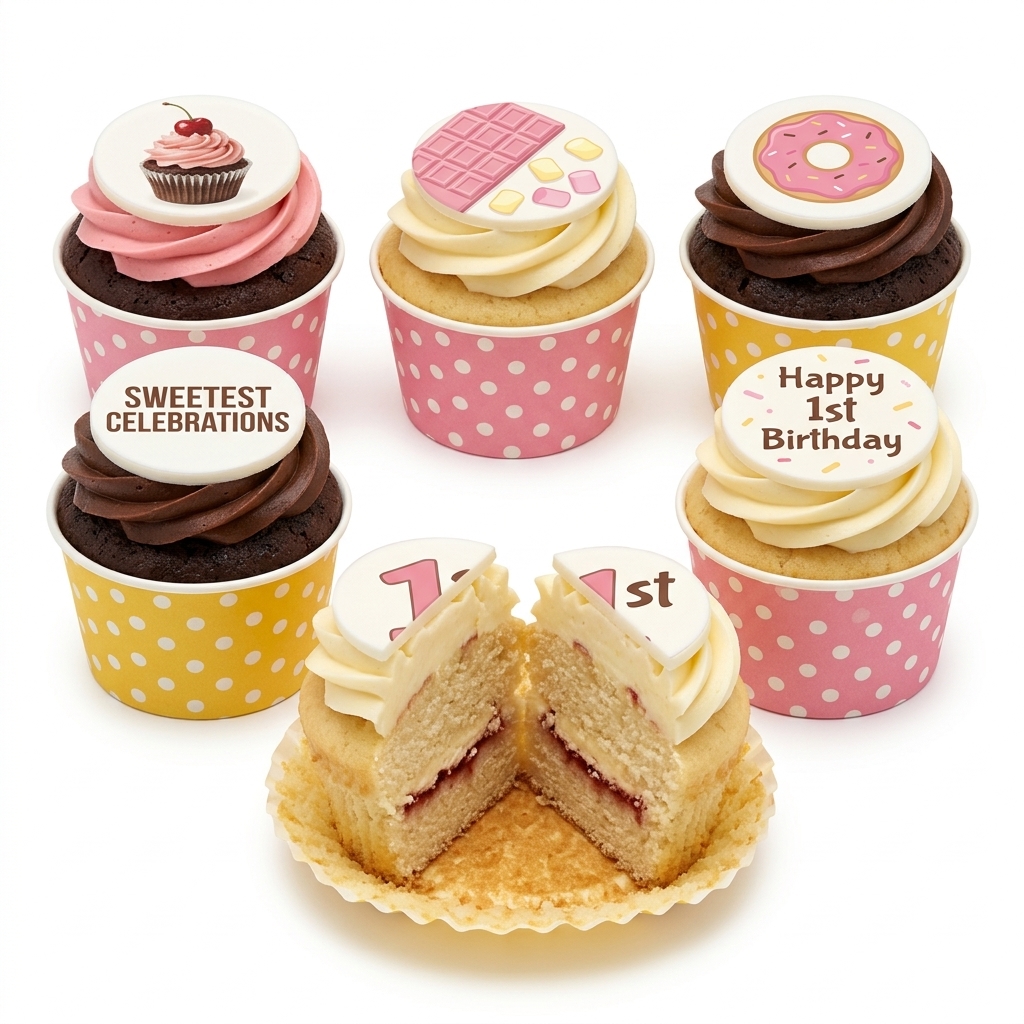 Happy 1st Birthday Sweet Treat Cupcakes