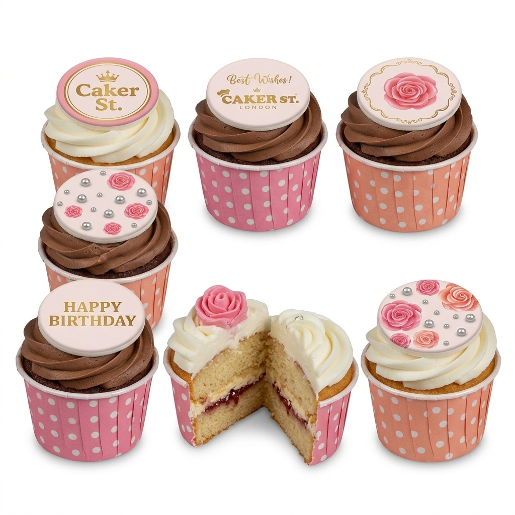 Floral Rose Birthday Cupcakes for Her