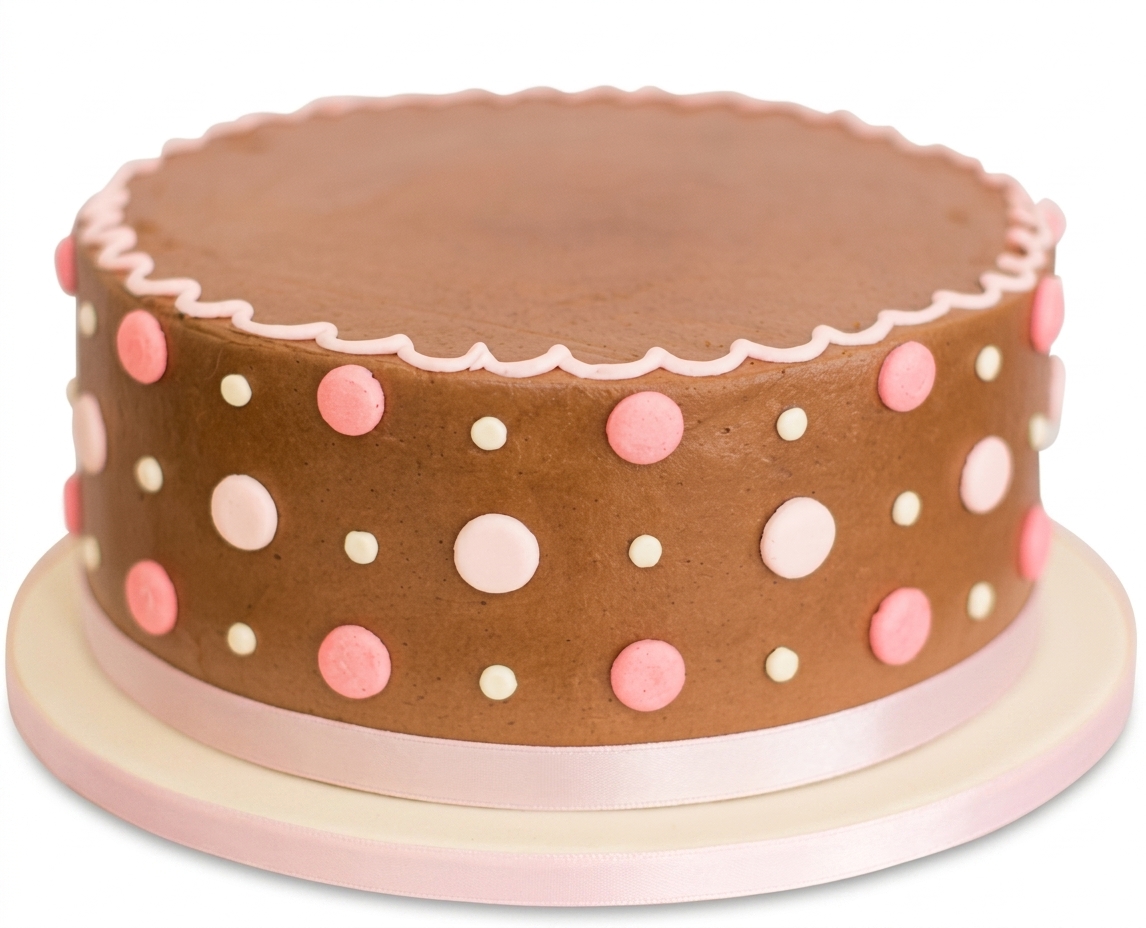 Pink Polka Dot Birthday Cake