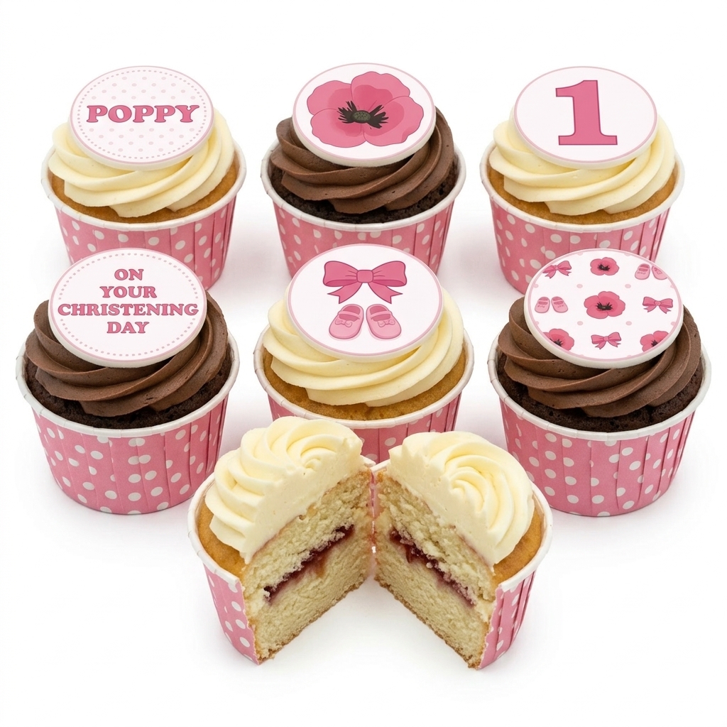 Pink Baby Shower Cupcakes for Girls