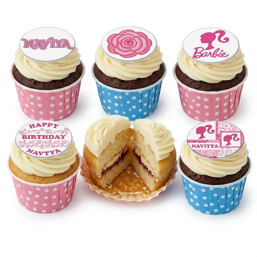 Barbie Theme Birthday Cupcakes