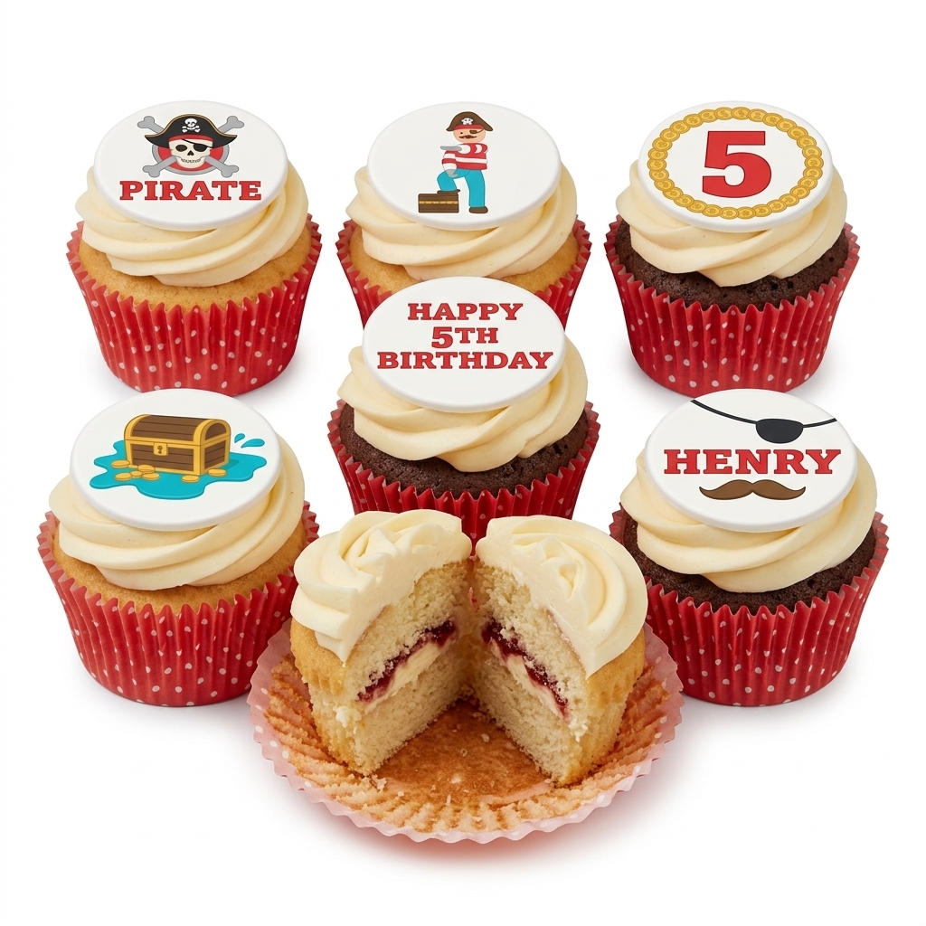 Pirate Theme Birthday Cupcakes