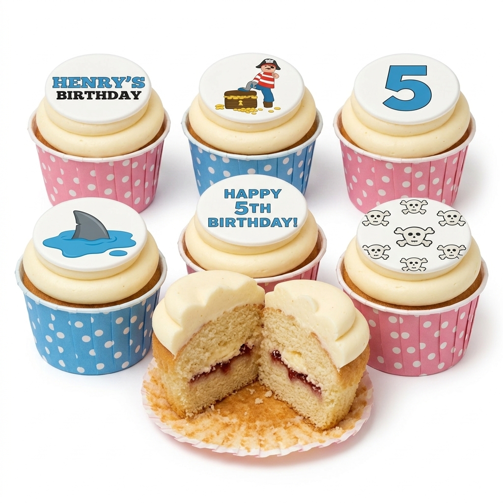 Pirate Adventure Birthday Cupcakes for Boys