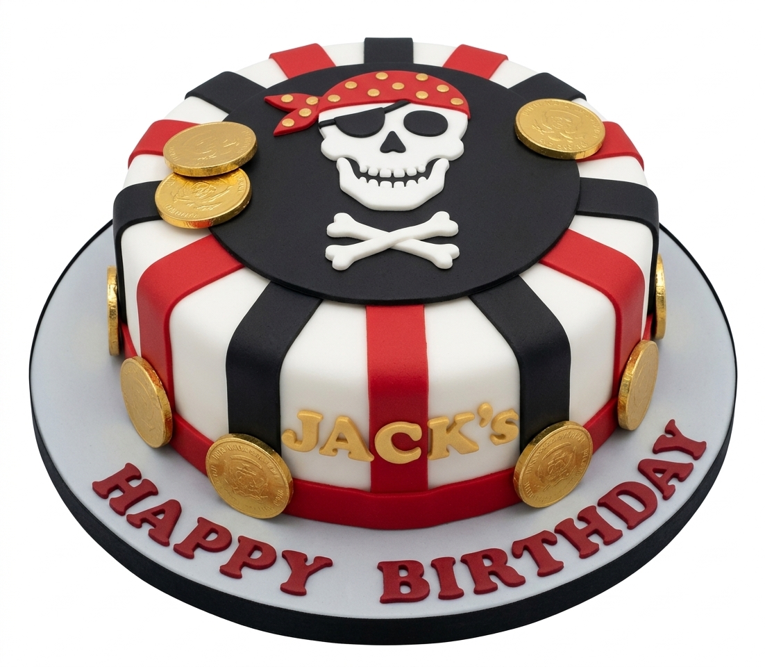 Pirate Theme Birthday Cake