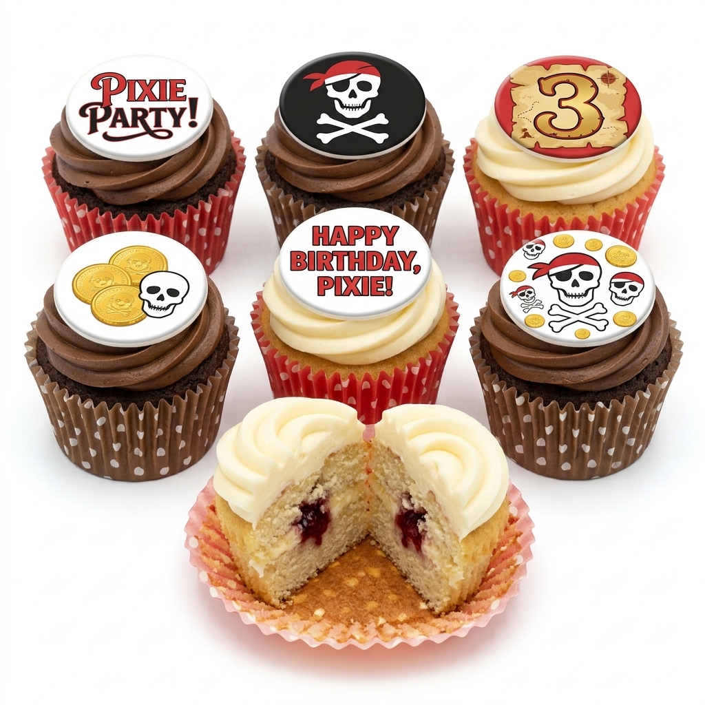 Pirate Theme Birthday Cupcakes for Kids