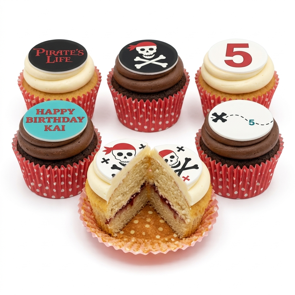 Pirate Theme Birthday Cupcakes