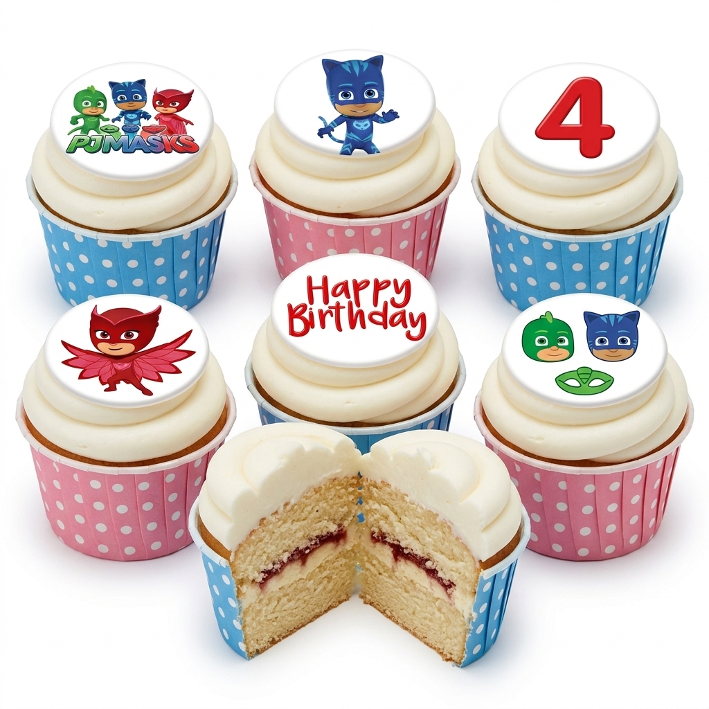 PJ Masks Birthday Cupcakes