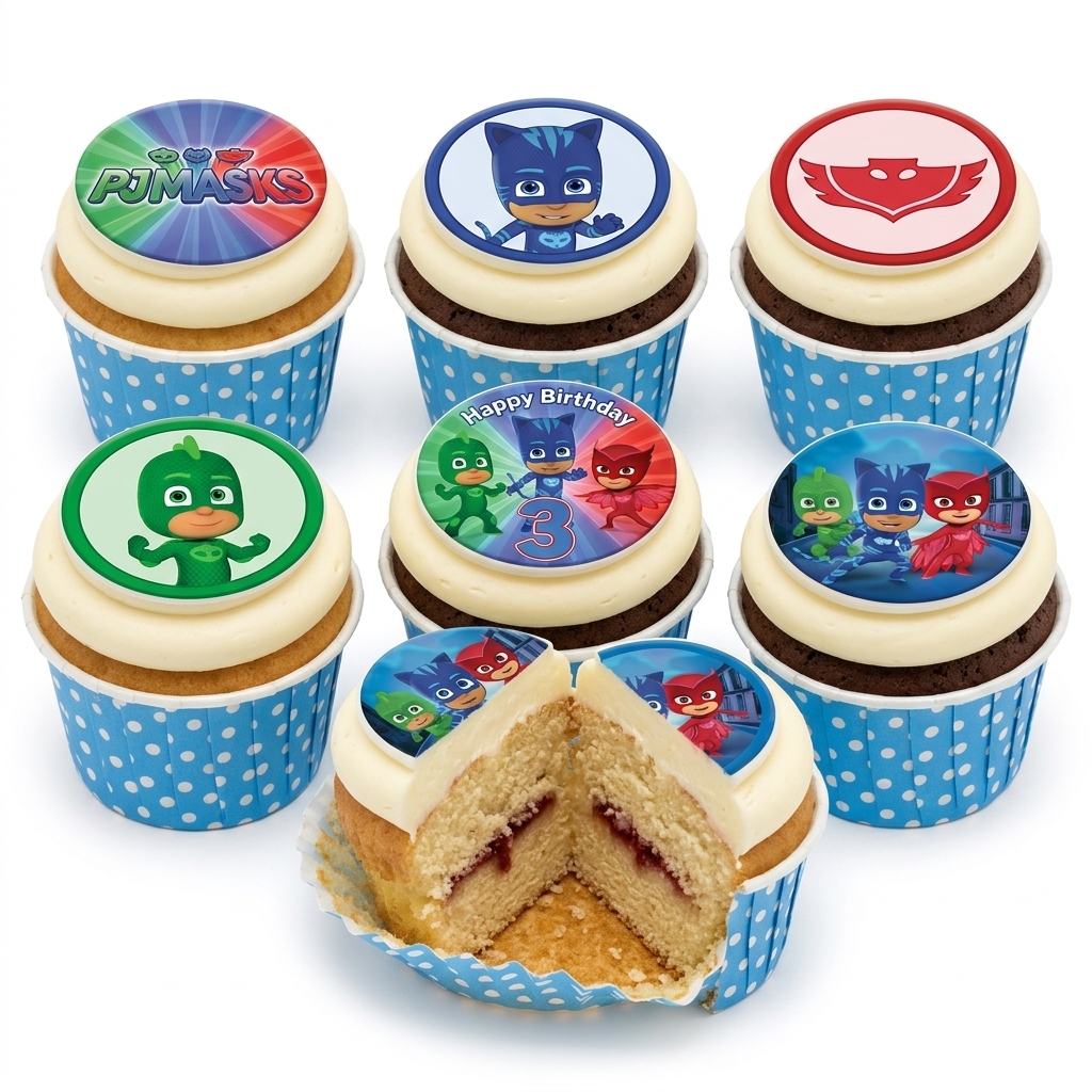 PJ Masks Birthday Cupcakes for Kids