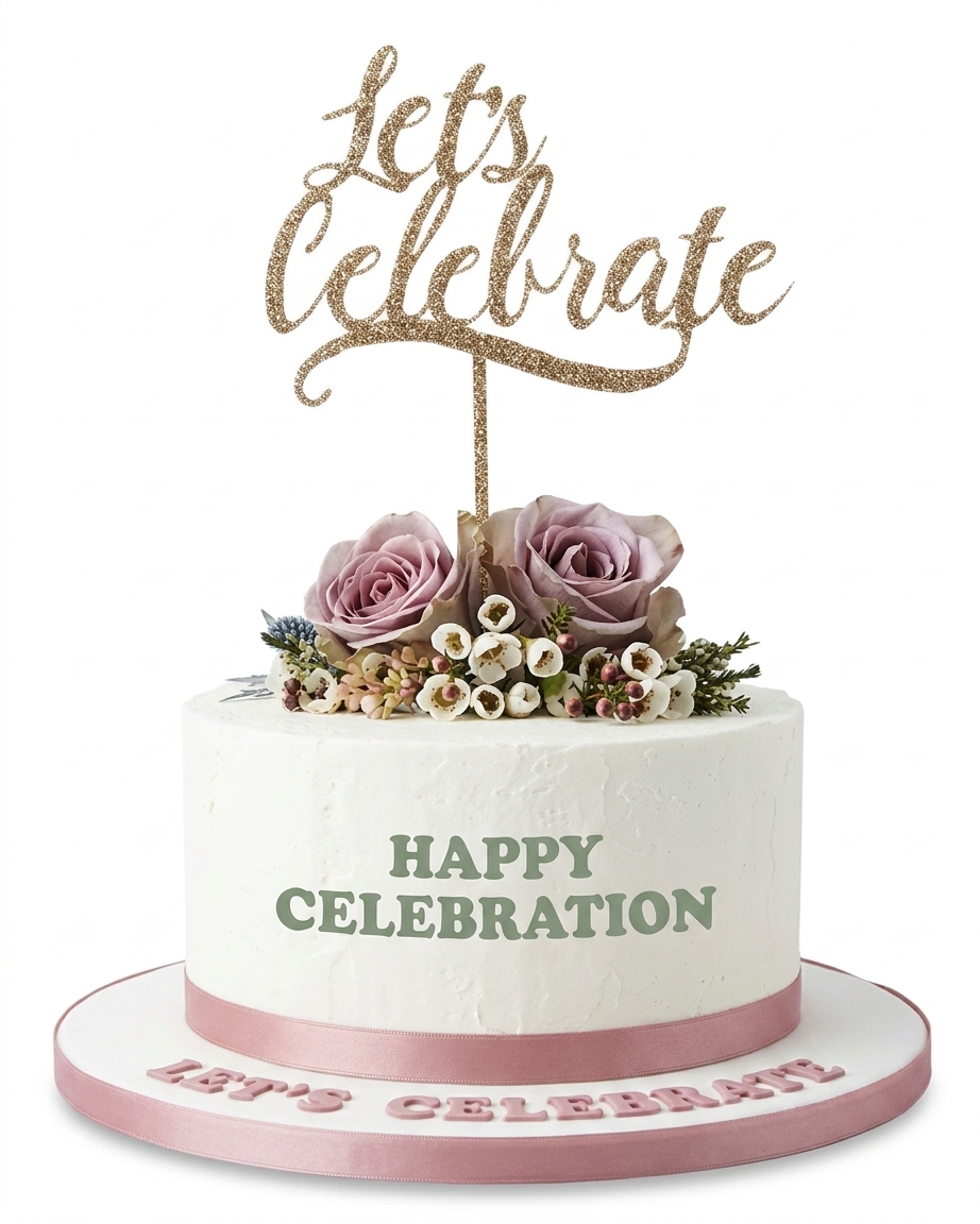 Elegant Floral Birthday Cake for Her