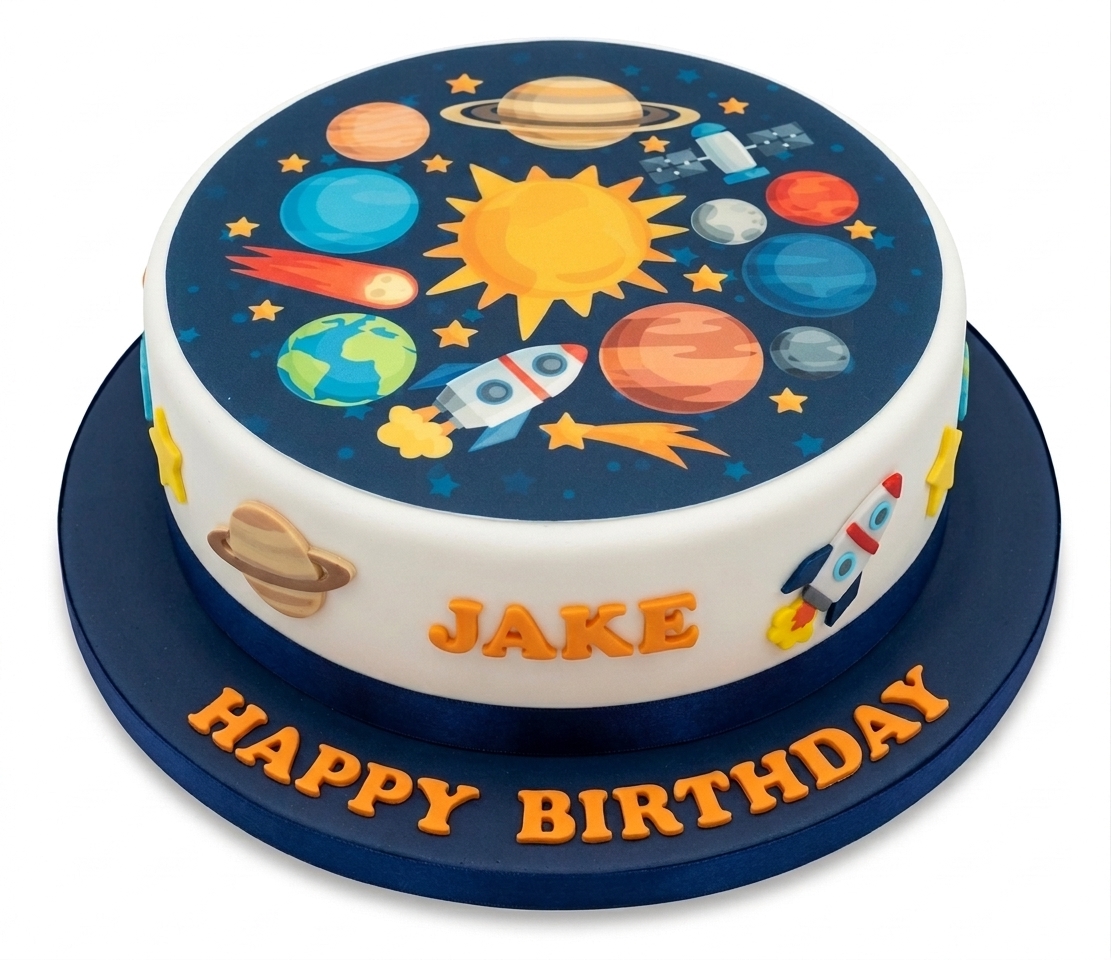 Space Adventure Birthday Cake for Kids