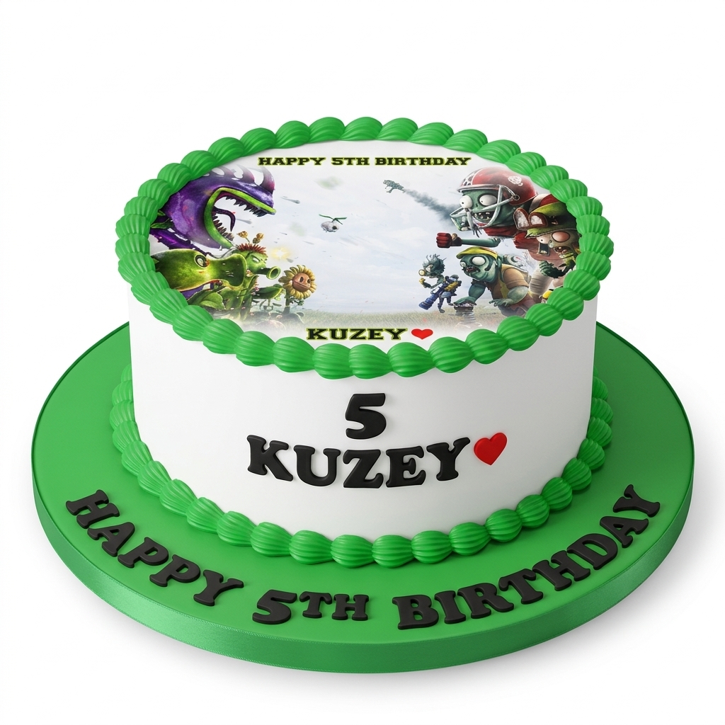 Plants vs. Zombies Birthday Cake for Kids