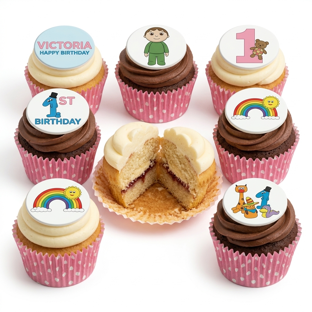 1st Birthday Celebration Cupcakes for Boys & Girls