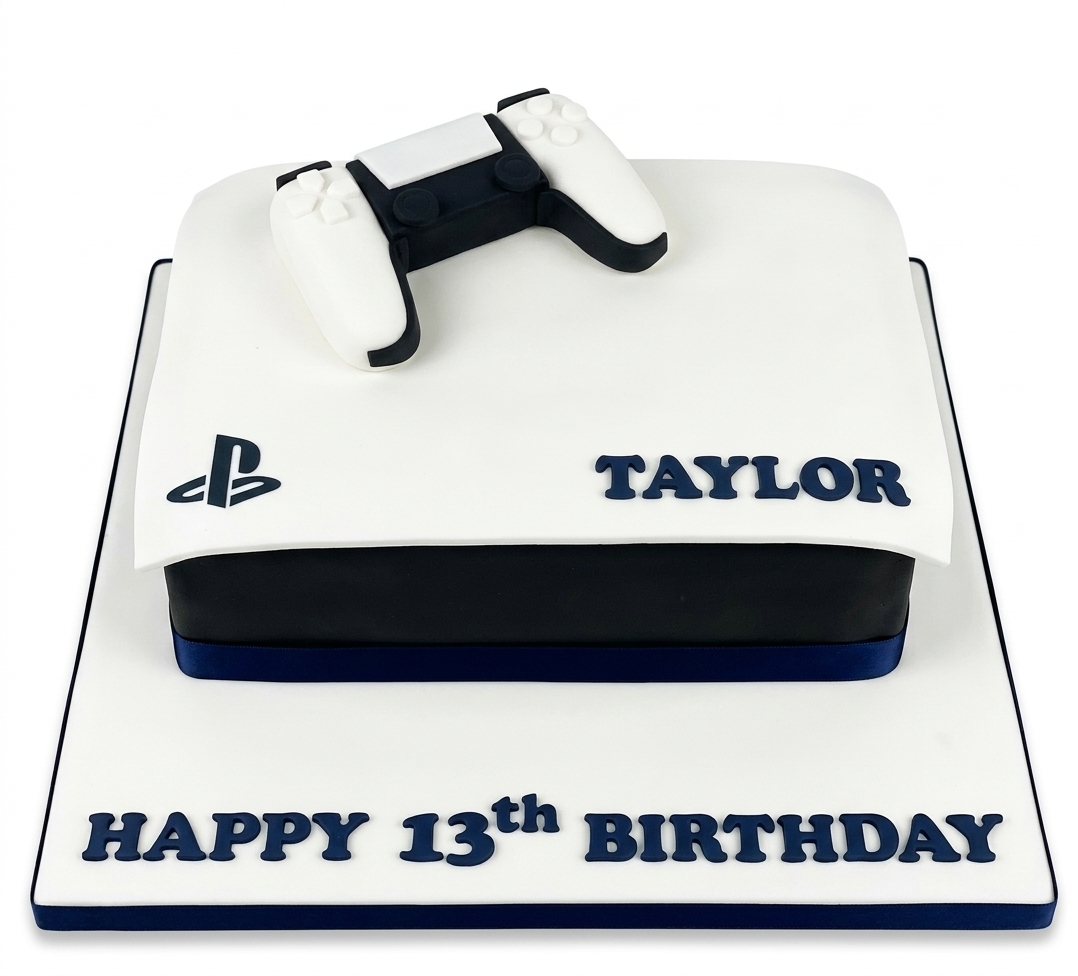 PS5 Gaming Birthday Cake with Edible Controller