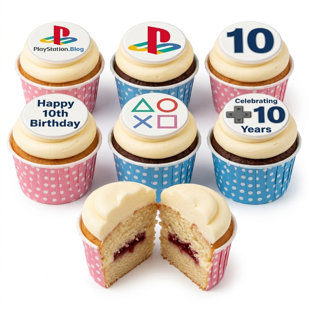 PlayStation Gaming Birthday Cupcakes