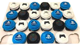 Playstation Theme Cupcakes
