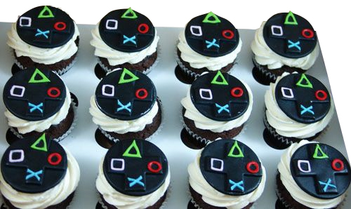 Playstation Theme Cupcakes