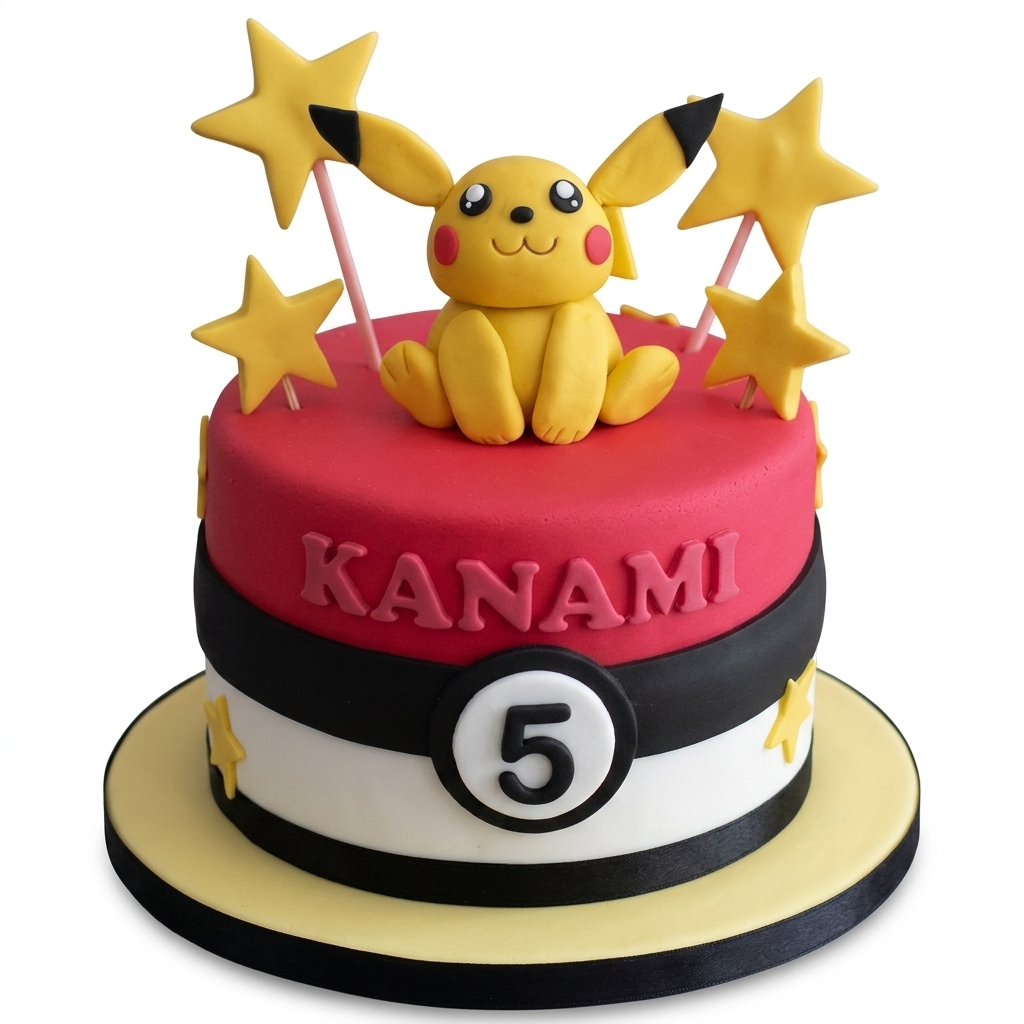 Pikachu & Poké Ball Birthday Cake