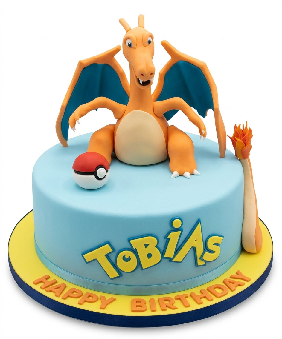 Charizard Gaming Birthday Cake