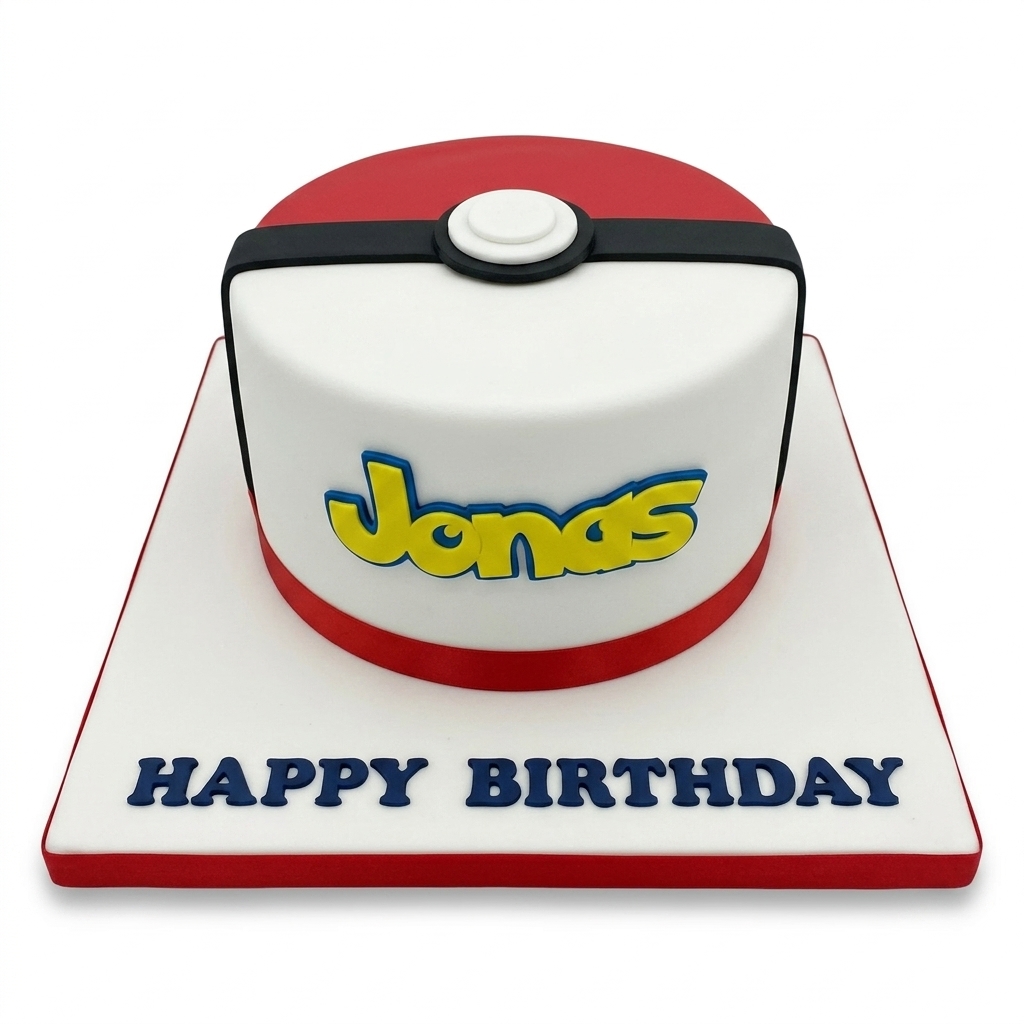 Pokemon Pokeball Birthday Cake