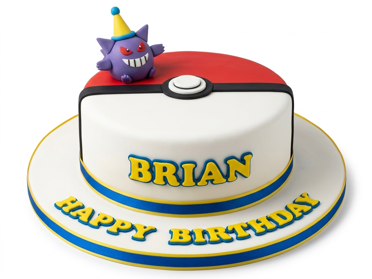 Pokémon Poké Ball Birthday Cake
