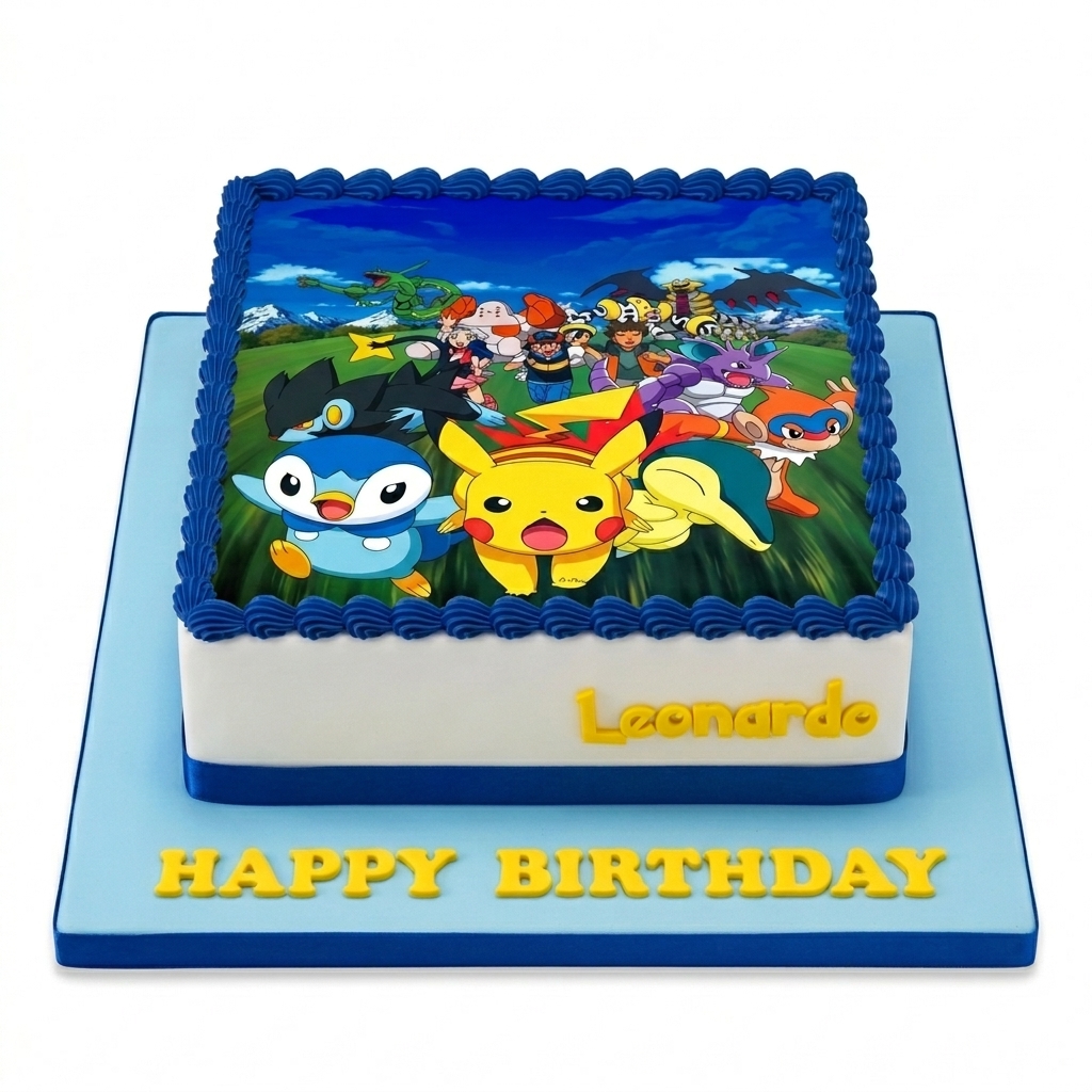 Pokemon Theme Birthday Cake for Kids