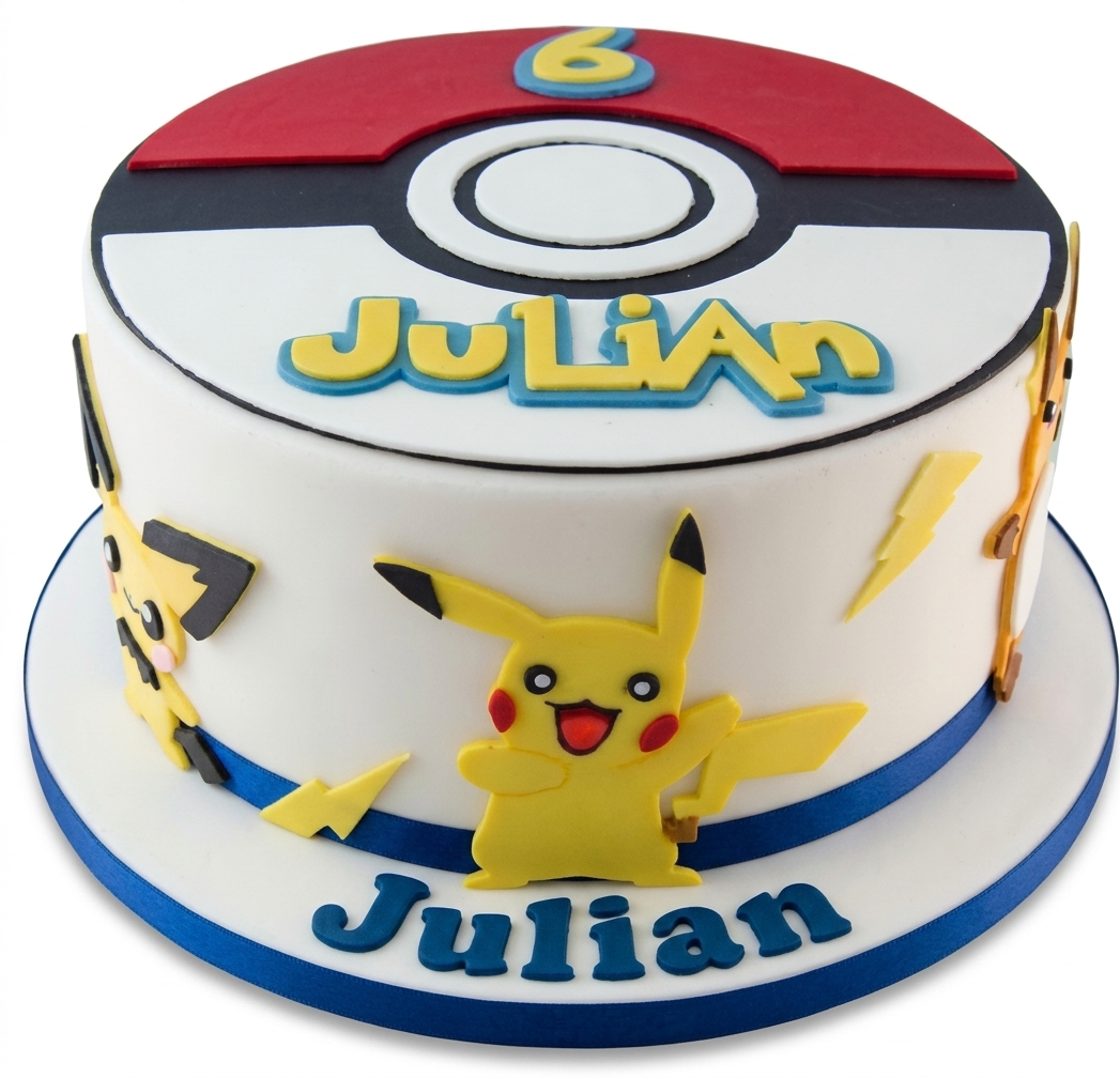 Pikachu Theme Kids Birthday Cake