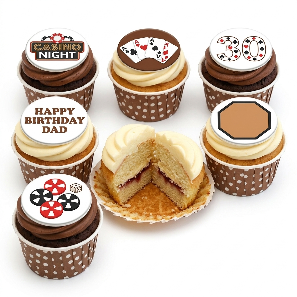 Casino Night Birthday Cupcakes