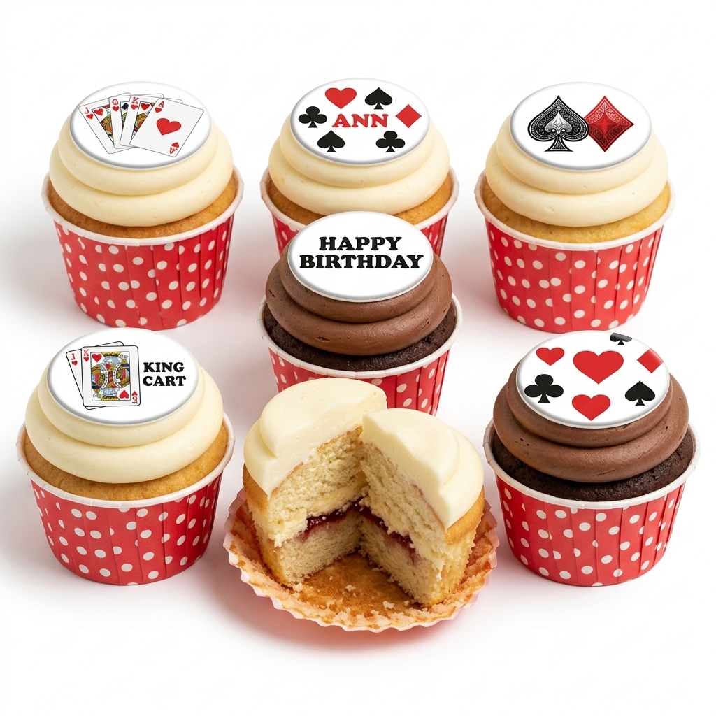 Casino Theme Birthday Cupcakes