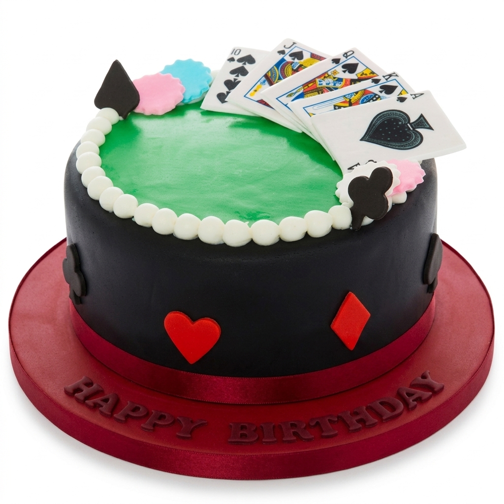 Poker Night Birthday Cake